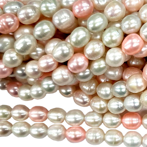 FRESHWATER PEARL RICE 8-8.5MM MULTI COLOR